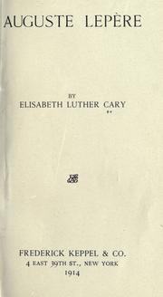 Cover of: August Lepère by Cary, Elisabeth Luther