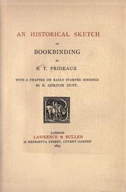 Cover of: An historical sketch of bookbinding