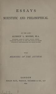 Cover of: Essays, scientific and philosophical