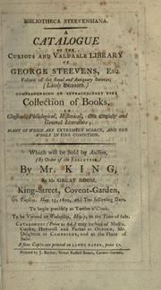 Cover of: Bibliotheca Steevensiana by George Steevens