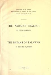 Cover of: The Nabaloi dialect