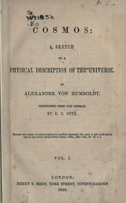 Cover of: Cosmos: a sketch of a physical description of the universe