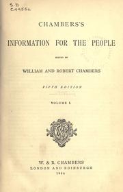 Chambers's information for the people by William Chambers