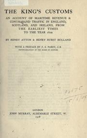 Cover of: The King's customs by Henry Atton