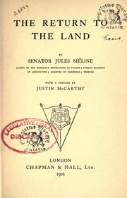 The return to the land by Jules Méline