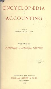 Cover of: Encyclopaedia of accounting.