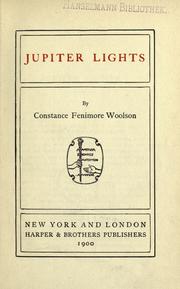 Cover of: Jupiter lights. | Constance Fenimore Woolson