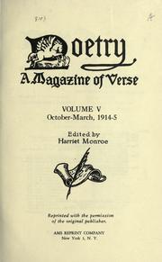 Cover of: Poetry. by 