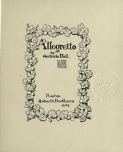 Cover of: Allegretto. by Gertrude Hall Brownell