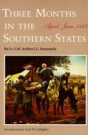 Cover of Three months in the southern states