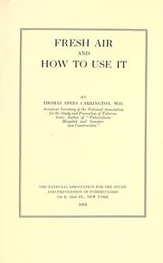 Fresh air and how to use it by Thomas Spees Carrington