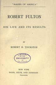 Cover of: Robert Fulton by Robert Henry Thurston