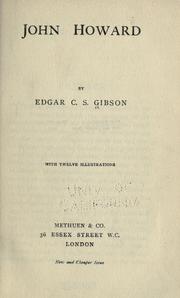 Cover of: John Howard by Edgar Charles Sumner Gibson