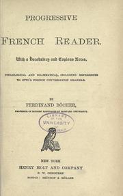 Progressive French reader by Ferdinand Bôcher