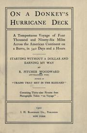 Cover of: On a donkey's hurricane deck by R. Pitcher Woodward