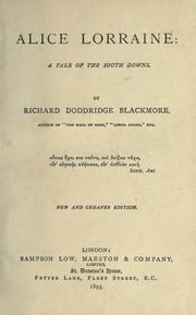 Cover of: Alice Lorraine by R. D. Blackmore