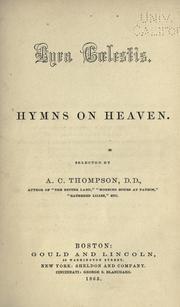 Cover of: Lyra cœlestis. by Thompson, A. C.