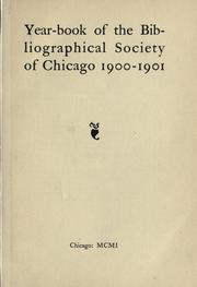 Cover of: Year-book. by Bibliographical Society of Chicago