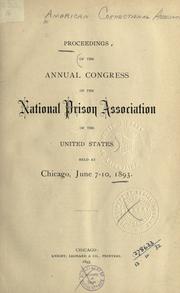 Cover of: Proceedings of the annual Congress of Correction.