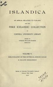 Cover of: Bibliography of the mythical-heroic sagas by Halldór Hermannsson