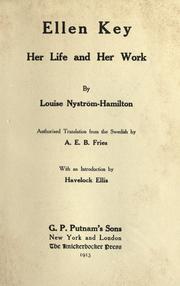 Cover of: Ellen Key, her life and her work