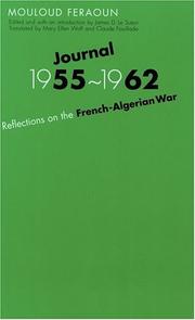 Cover of: Journal, 1955-1962: Reflections on the French-Algerian War