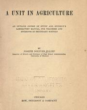 Cover of: unit in agriculture.