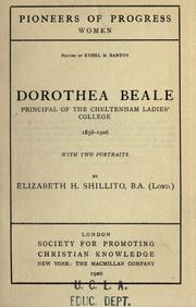 Cover of: Dorothea Beale by Elizabeth Helen Shillito