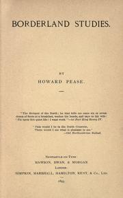 Borderland studies by Howard Pease
