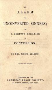 Cover of: An alarm to unconverted sinners... by Joseph Alleine