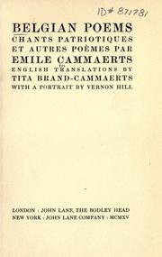 Cover of: Belgian poems | Г‰mile Cammaerts