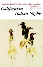 Cover of: Californian Indian nights by Gifford, Edward Winslow