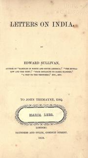 Letters on India by Edward Robert Sullivan