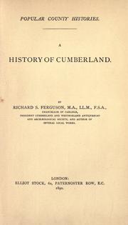 Cover of: A history of Cumberland. by Richard Saul Ferguson