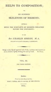 Cover of: Helps to composition by Charles Simeon