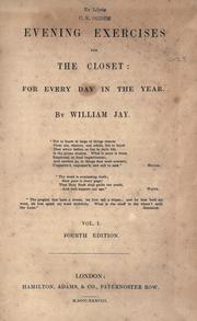 Cover of: Evening exercises for the closet by Jay, William, Jay, William