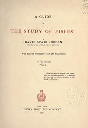 Cover of: A guide to the study of fishes
