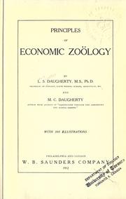 Cover of: Principles of economic zoölogy