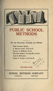 Cover of: Public school methods.