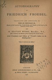 Cover of: Autobiography by Friedrich Fröbel