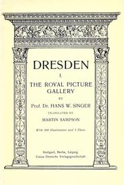 Cover of: Dresden 1 by Singer, Hans Wolfgang