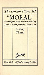 Cover of: ''Moral'' by Ludwig Thoma
