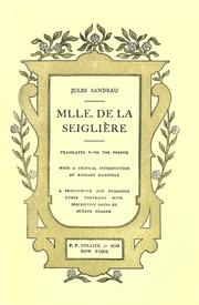 Cover of: Mlle, de La Seiglière
