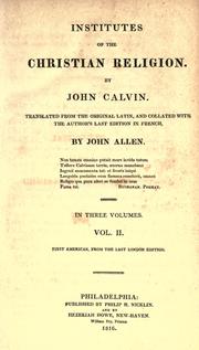 Cover of: Institutes of the Christian religion by Jean Calvin