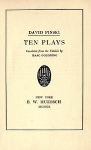 Cover of: ... Ten plays