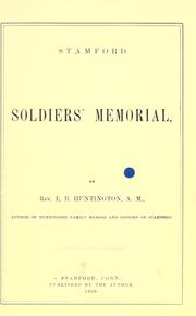 Cover of: Stamford soldiers' memorial.