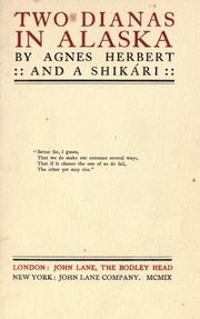 Cover of: Two Dianas in Alaska by Agnes Herbert