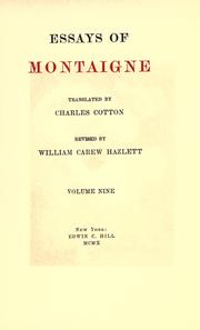 Cover of: The works of Michel de Montaigne. by Montaigne, Michel de, Montaigne, Michel de