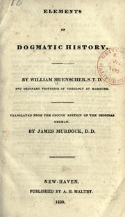 Cover of: Elements of dogmatic history