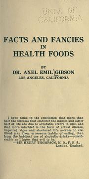 Cover of: Facts and fancies in health foods